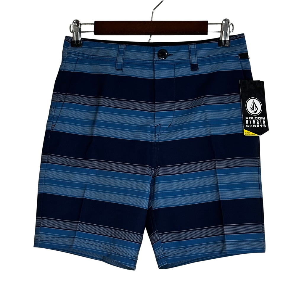 Volcom Hybrid Frickin Cross Shred Static‎ Shorts Blue Mens Youth NWT Sz 28 (16)